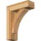 Ekena Millwork Thorton Block Rough Sawn Bracket w/ Offset Brace, Western Red Cedar, 6"W x 18"D x 22"H BKT0604X18X22THR05RWR - alternate 1